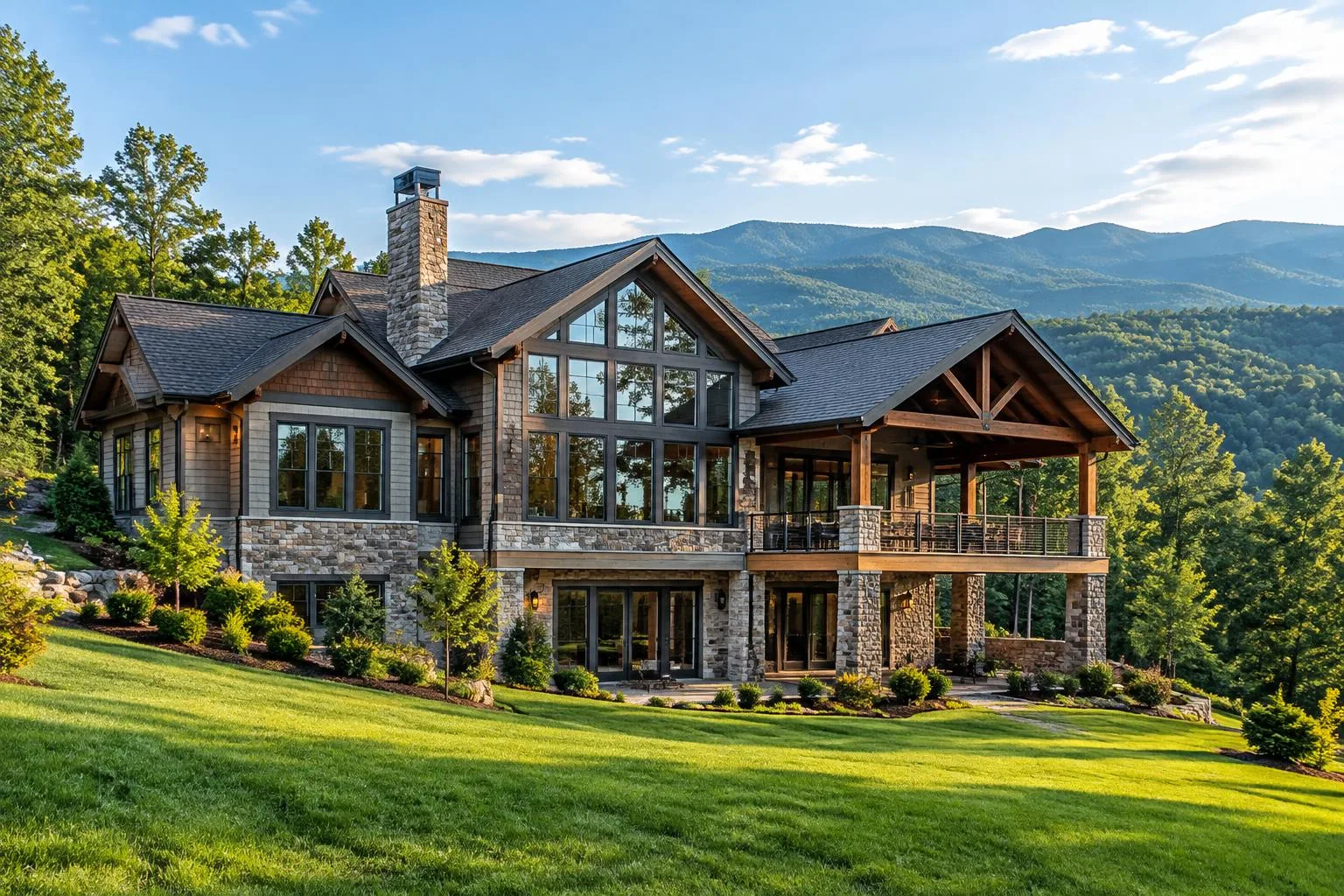 Illustrative custom mountain home